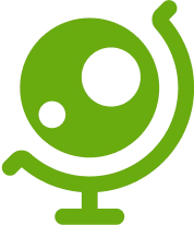 A professional green outline of a globe for Remire titled "Geographical locations," symbolizing world-wide connectivity and global workforce management.