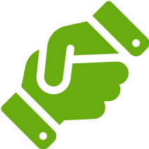 A professional green trophy icon for Remire titled "International and regional recognitions," symbolizing corporate achievement and award-winning services.