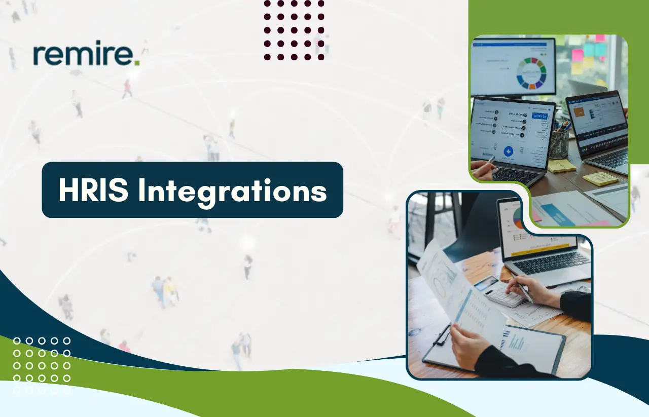 Remire offers seamless HRIS Integrations, featuring a professional dashboard for workforce data management and synchronized payroll systems.